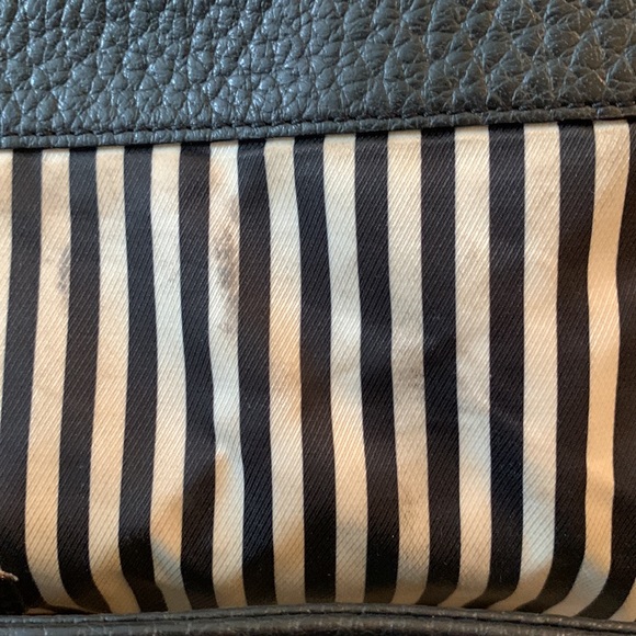 Kate Spade ♠️ Black Pebble Leather Satchel with Shoulder Strap - Picture 7 of 12